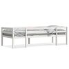 vidaXL Estrutura de cama infantil 90x200 cm pinho maci&ccedil;o branco