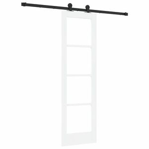 vidaXL Porta Deslizante ORKDAL Branco e Preto 61 x 198,5 cm