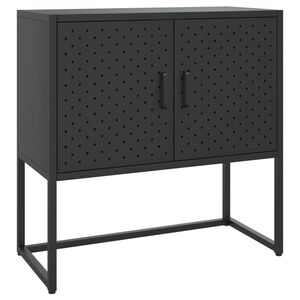 vidaXL Aparador 75x35x75 cm a&ccedil;o preto