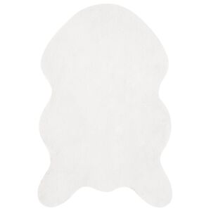 vidaXL Tapete de Pelo Sint&eacute;tico de Coelho Olite Branco 50 x 80 cm