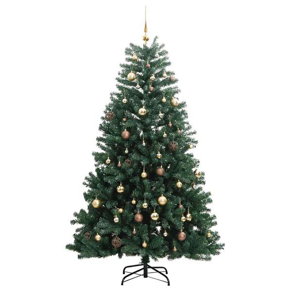 vidaXL &Aacute;rvore Natal artificial articulada c/ 300 luzes LED+bolas 210cm