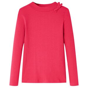 T-shirt de manga comprida para crian&ccedil;a rosa-choque 92