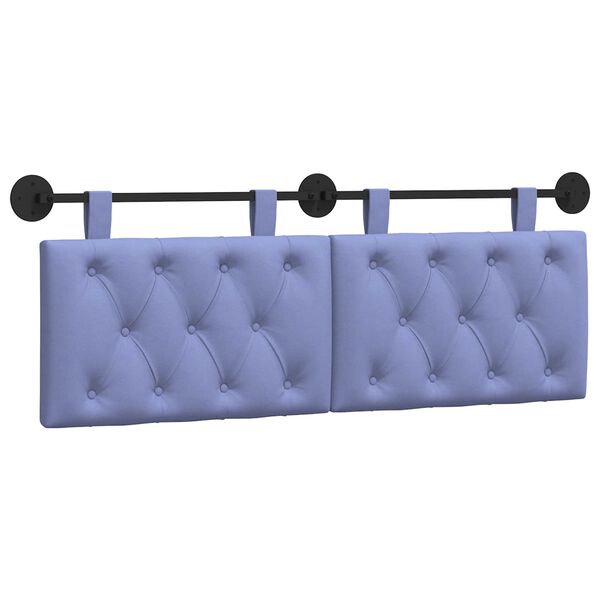 vidaXL Cabeceira Suspensa Azul Jeans 150 x 55 x 7 cm tecido