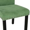 vidaXL Cadeiras de jantar 2 pcs veludo verde-escuro