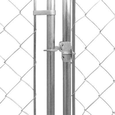vidaXL Canil de exterior em aço galvanizado 570x570x185 cm