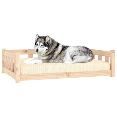 vidaXL Cama para cães 105,5x75,5x28 cm madeira de pinho maciça