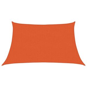 vidaXL Para-sol estilo vela trap&eacute;zio 160 g/m&sup2; 3/4x2 m PEAD laranja