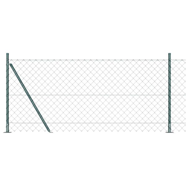 vidaXL Poste de Cerca Verde 10 x 0,8 m (malha de 60 x 60 mm) A&ccedil;o e PVC