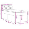 vidaXL Cama box spring com colchão solteiro tecido cinzento-escuro