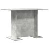 vidaXL Mesa de jantar 110x60x75 cm derivados madeira cinzento cimento