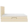 vidaXL Cama com arruma&ccedil;&atilde;o e colch&atilde;o Creme 180 x 200 cm Poli&eacute;ster