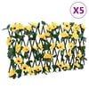 vidaXL&nbsp;Treli&ccedil;a de hera artificial extens&iacute;vel 5 pcs 180x30 cm amarelo
