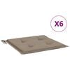 vidaXL Almofad&otilde;es p/ cadeiras jardim 6 pcs oxford cinza-acastanhado