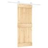 vidaXL Porta Deslizante 80 x 210 cm Natural e Branco