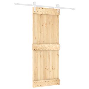 vidaXL Porta Deslizante 80 x 210 cm Natural e Branco