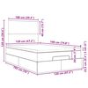 vidaXL Estrutura de cama otomana com colch&atilde;o 120x190cm tecido cinzento