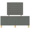 vidaXL Estrutura da Cama Cinzento escuro 120 x 200 cm tecido