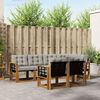 vidaXL Conjunto de Sof&aacute;s para Exterior 7 pcs Cinza Natural e Claro
