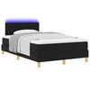 vidaXL Cama Box Spring LED com colch&atilde;o Preto 120 x 190 cm tecido