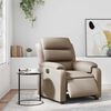 vidaXL Poltrona reclin&aacute;vel el&eacute;trica couro artificial cor cappuccino