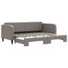 vidaXL Sof&aacute;-cama com gavet&atilde;o 80x200 cm tecido cinzento-acastanhado