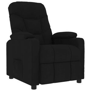 vidaXL Poltrona de massagens tecido preto