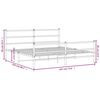 vidaXL Estrutura de cama com cabeceira e p&eacute;s 183x213 cm metal preto