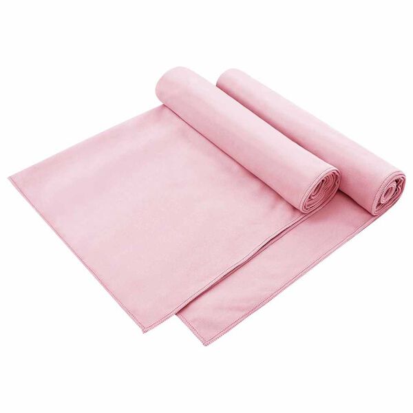 vidaXL Toalhas para Cadeiras Exteriores 2 pcs Rosa 130 x 60 cm