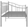 vidaXL Sofá-cama 90x200 cm metal cinzento