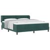 vidaXL Cama Box com colch&atilde;o Verde-escuro 180 x 200 cm Veludo