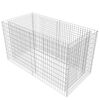 vidaXL Canteiro elevado/cesto gabi&atilde;o 180x90x100 cm a&ccedil;o prateado