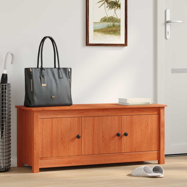 vidaXL Arm&aacute;rio de Sapatos Castanho Cera 110 x 38 x 45,5 cm