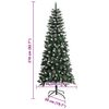 vidaXL &Aacute;rvore de Natal Artificial Verde 210 cm PVC, Pl&aacute;stico e A&ccedil;o