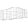 vidaXL Cesto gabi&atilde;o arqueado 200x30x60/80 cm ferro galvanizado