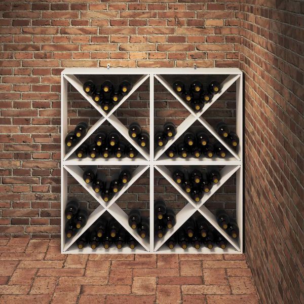 vidaXL Escorredor de Vinho 4 pcs Branco 62 x 25 x 62 cm