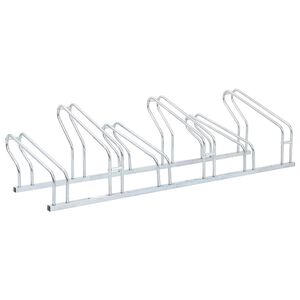 vidaXL Suporte independente para 6 bicicletas a&ccedil;o galvanizado