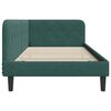 vidaXL Estrutura de Cama de Canto Verde Escuro 90 x 200 cm Veludo