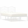 vidaXL Estrutura de cama com cabeceira 120x190 cm metal branco