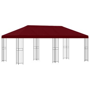 vidaXL Gazebo de Jardim 6 x 3 m Borgonha Poli&eacute;ster e A&ccedil;o 190 gsm
