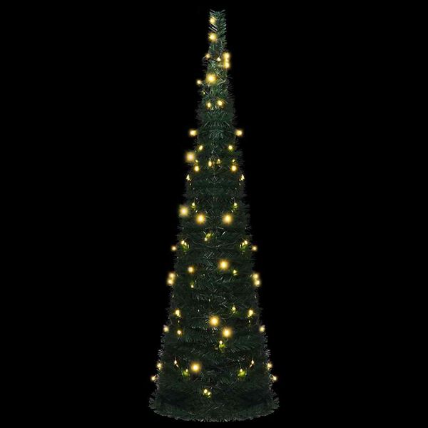 vidaXL &Aacute;rvore Natal pop-up artificial pr&eacute;-iluminada 150 cm verde