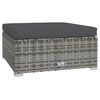 vidaXL 9 pcs conjunto lounge de jardim c/ almofad&otilde;es vime PE cinzento