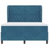 vidaXL Cama Box com colch&atilde;o Azul Escuro 190 x 140 cm Veludo