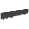 vidaXL Acabamento para Gramado 10 pcs 103 x 20 cm A&ccedil;o Preto