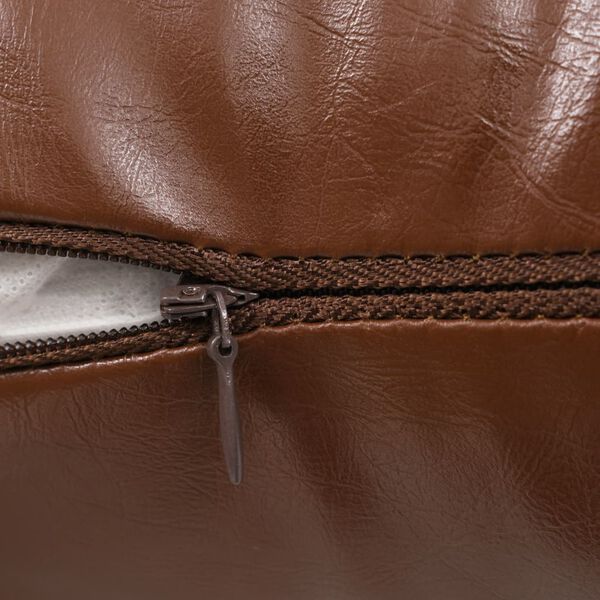 vidaXL Conjunto de almofadas 2 pcs PU 40x60 cm castanho