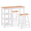 vidaXL Conjunto de bar 3 pcs MDF branco