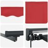 vidaXL Toldo Retr&aacute;til Manual Vermelho 450 &times; 300 cm Poli&eacute;ster e Metal