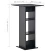 vidaXL Mesa de bar 60x60x110 cm preto
