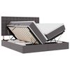 vidaXL Cama com arruma&ccedil;&atilde;o e LED Cinzeto 180 x 200 cm Couro sint&eacute;tico