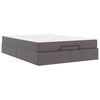 vidaXL Estrutura de cama com colch&atilde;o Outros 2 pcs Cinzeto PVC