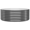 vidaXL Canteiro elevado jardim 100x100x36 a&ccedil;o galvanizado antracite